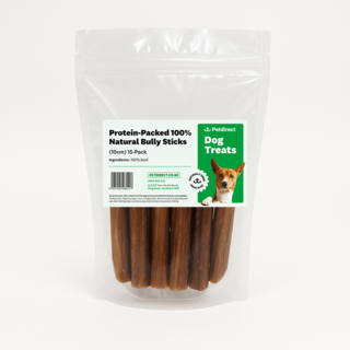 Petdirect Protein-Packed 100% Natural Bully Sticks Dog Chews