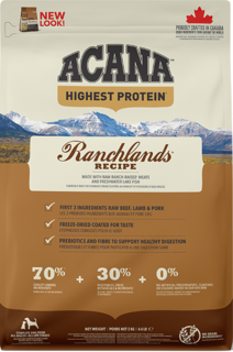 ACANA Highest Protein Ranchlands Dry Dog Food