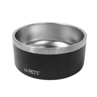 M-PETS Non-Slip Insulated Stainless Steel Double Wall Cat and Dog Bowl
