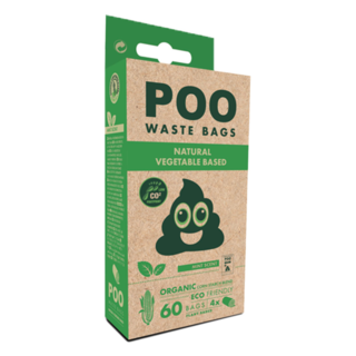 M-PETS POO Waste Bags Mint Scented Plant Based Dog Poop Bags