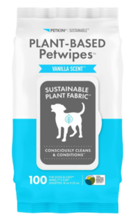 Petkin Plant Based Cat and Dog Wipes Vanilla