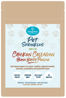 OmegaFlex Pet Sprinkles Cat & Dog Chicken Collagen Bone Broth Powder