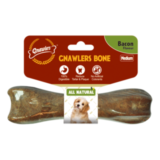 Gnawlers Bacon Bone Dog Dental Chew