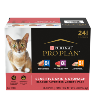 Pro Plan Adult Sensitive Skin & Stomach Variety Pack Wet Cat Food